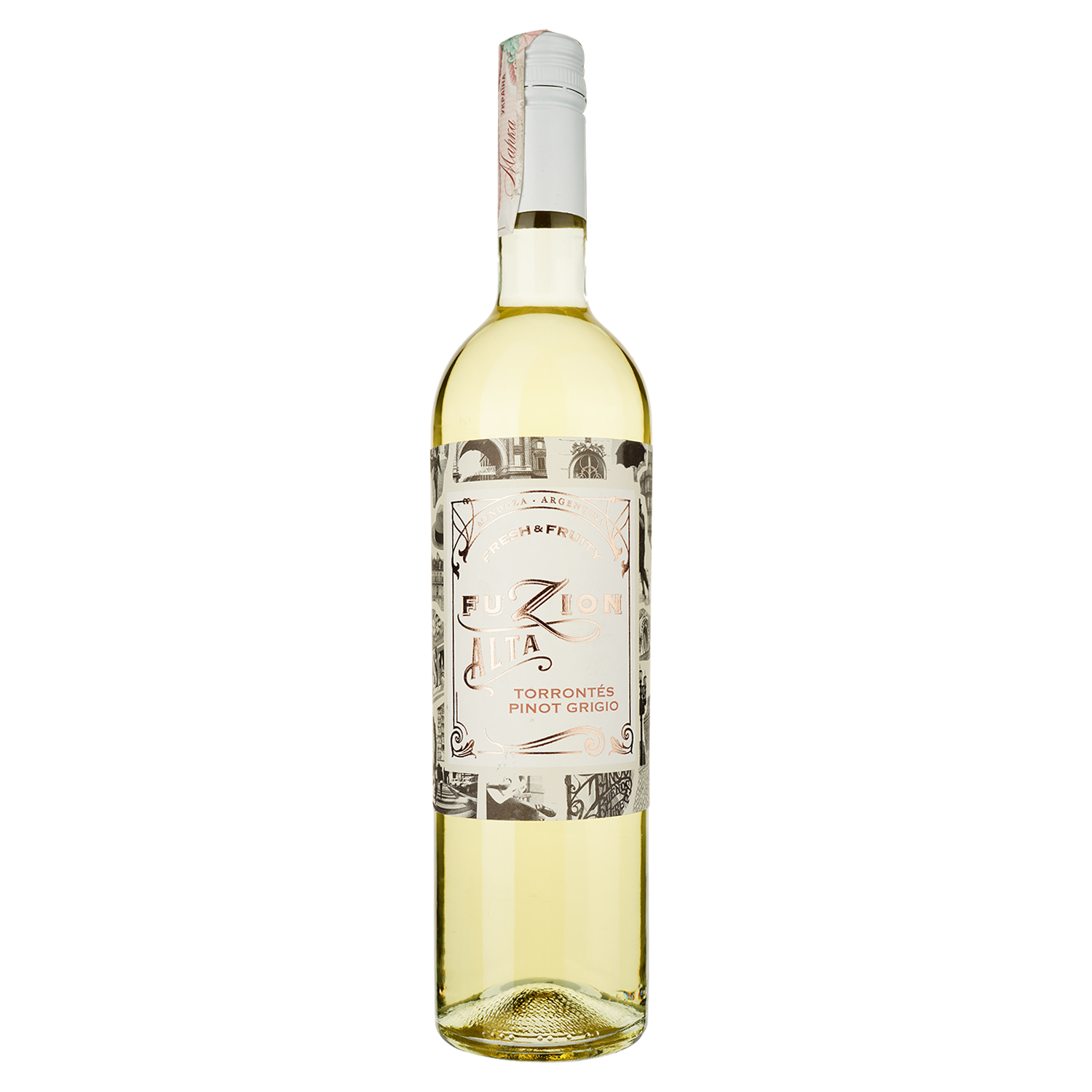 Вино Fuzion Alta Torrontes Pinot Grigio, біле, сухе, 13,5%, 0,75 л (34751) - фото 1