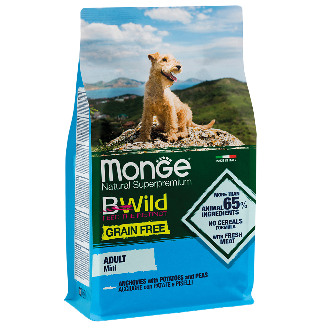 Сухий корм для собак Monge Dog Вwild Gr. Free Mini, анчоус, 2,5 кг - фото 1
