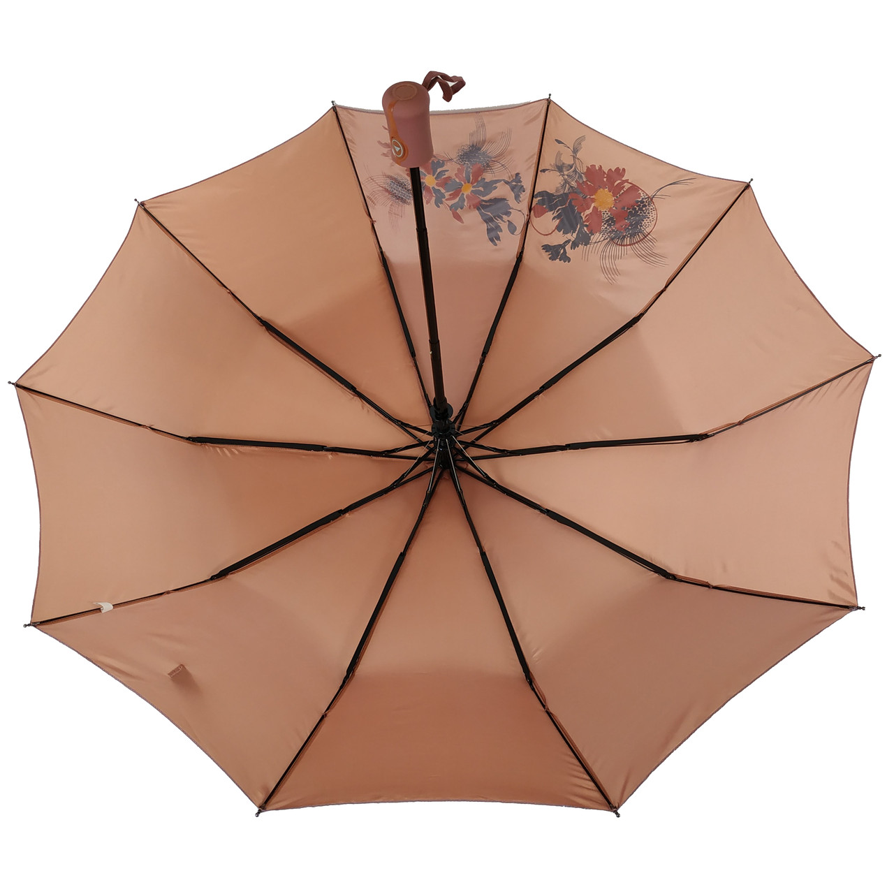 Женский складной зонтик полуавтомат Bellissimo 100 см бежевый - фото 3