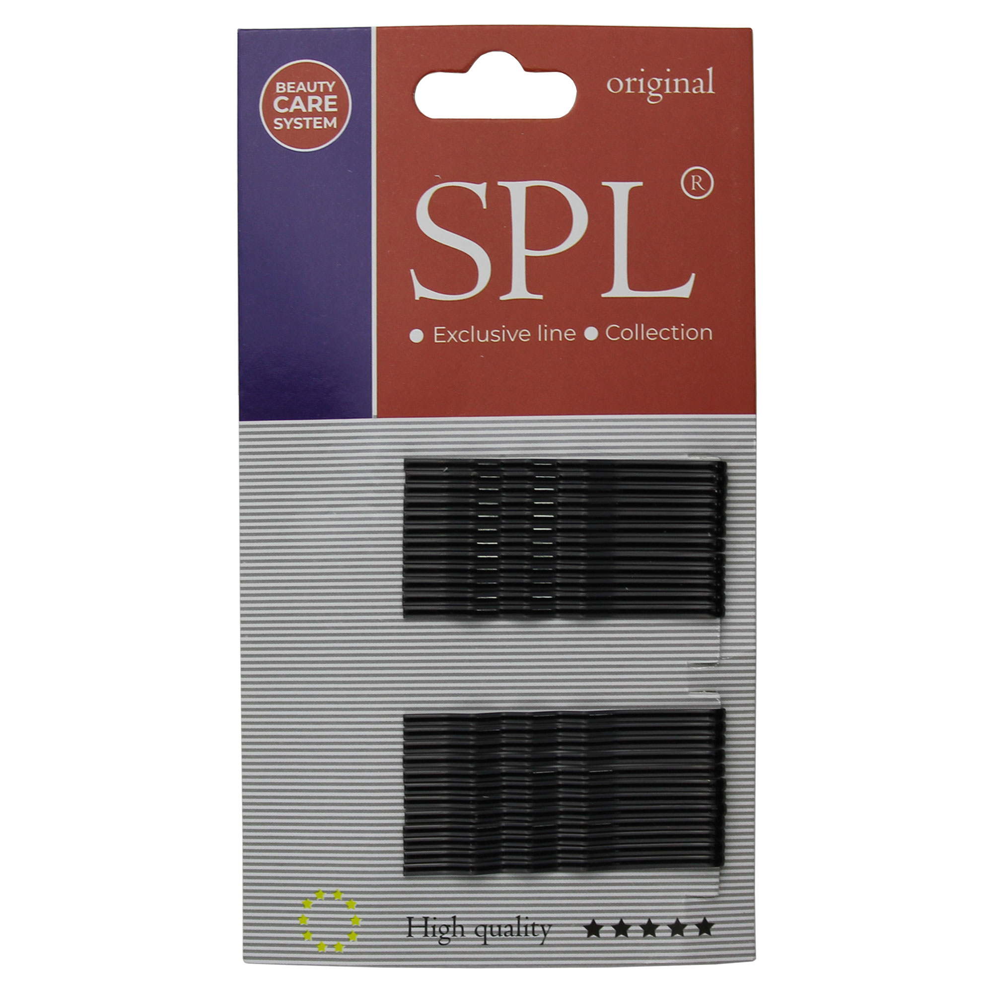 Набор фрезерных невидимок для волос SPL 5 см 24 шт. черный (3020-0050) - фото 1