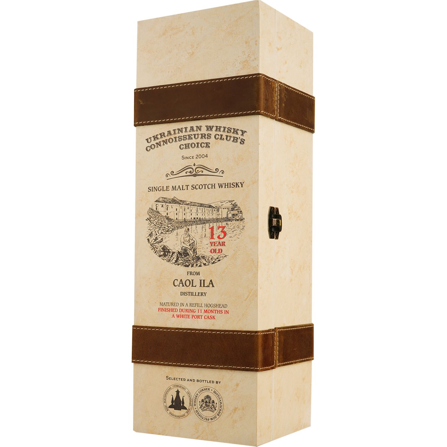 Виски Caol Ila 13 Years Old White Porto Single Malt Scotch Whisky, в подарочной упаковке, 55,2%, 0,7 л - фото 3