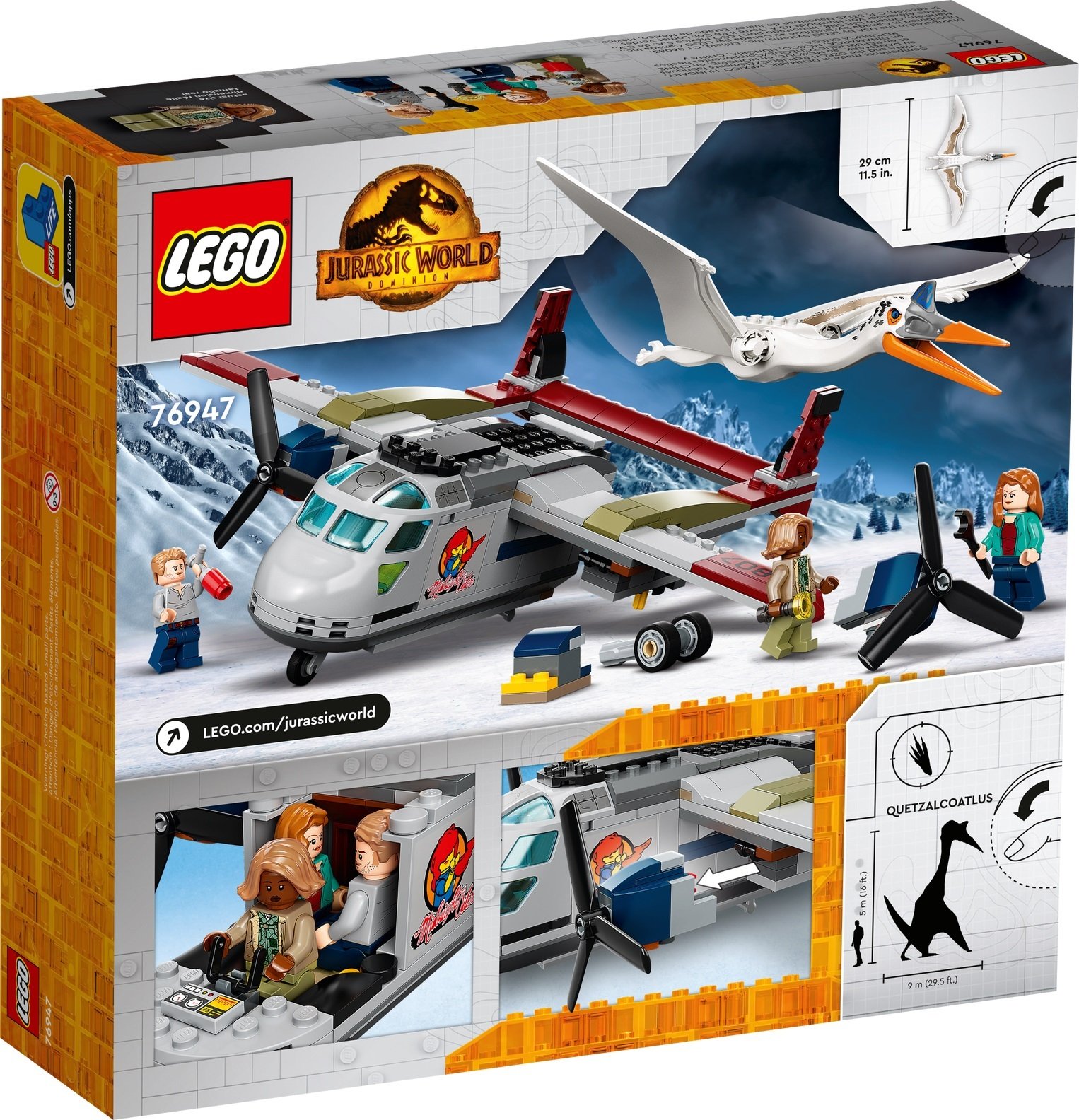 Конструктор LEGO Jurassic World Напад кетцалькоатля на літак, 306 деталей (76947) - фото 2