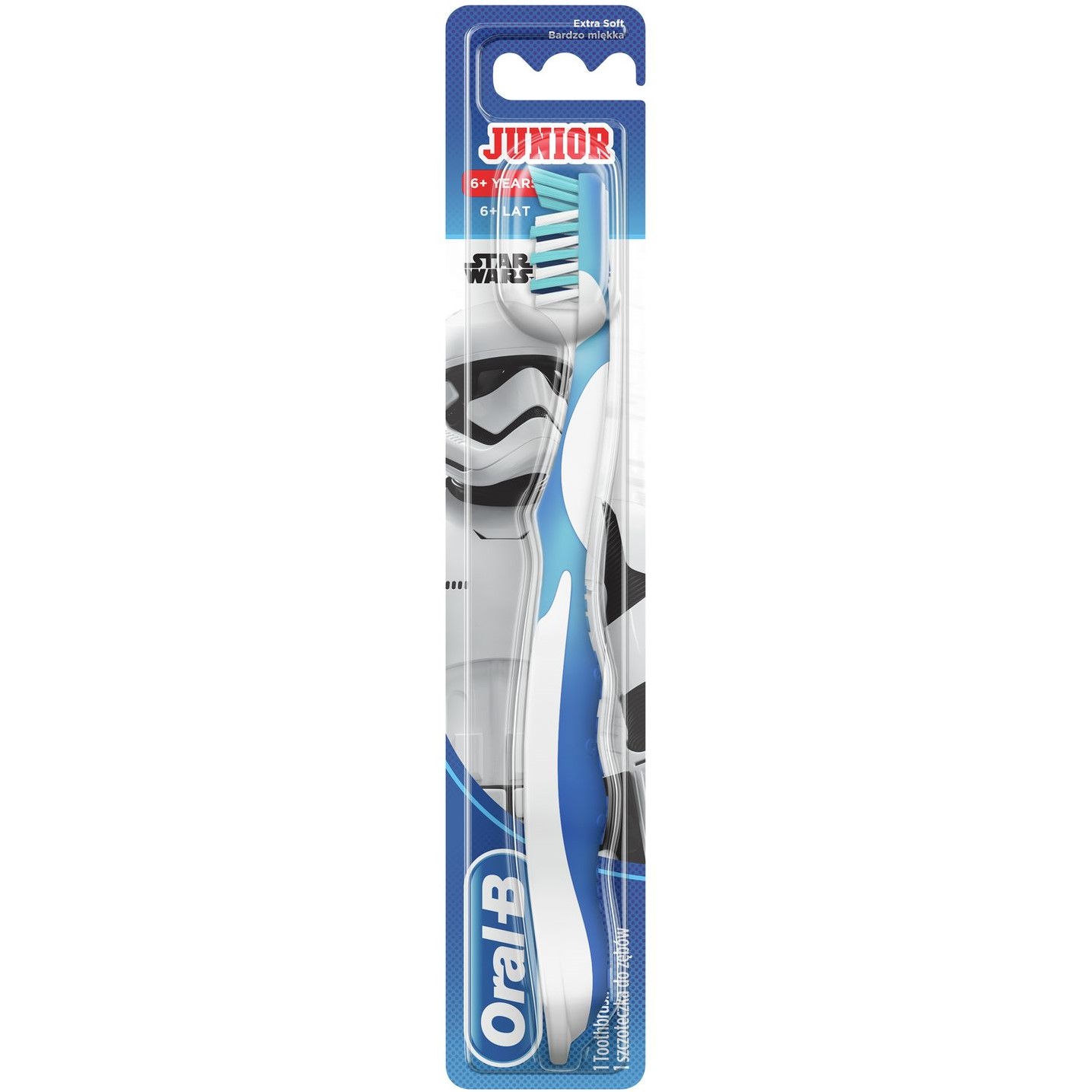 Детская зубная щетка Oral-B Junior Star Wars мягкая синий (81663268) - фото 1