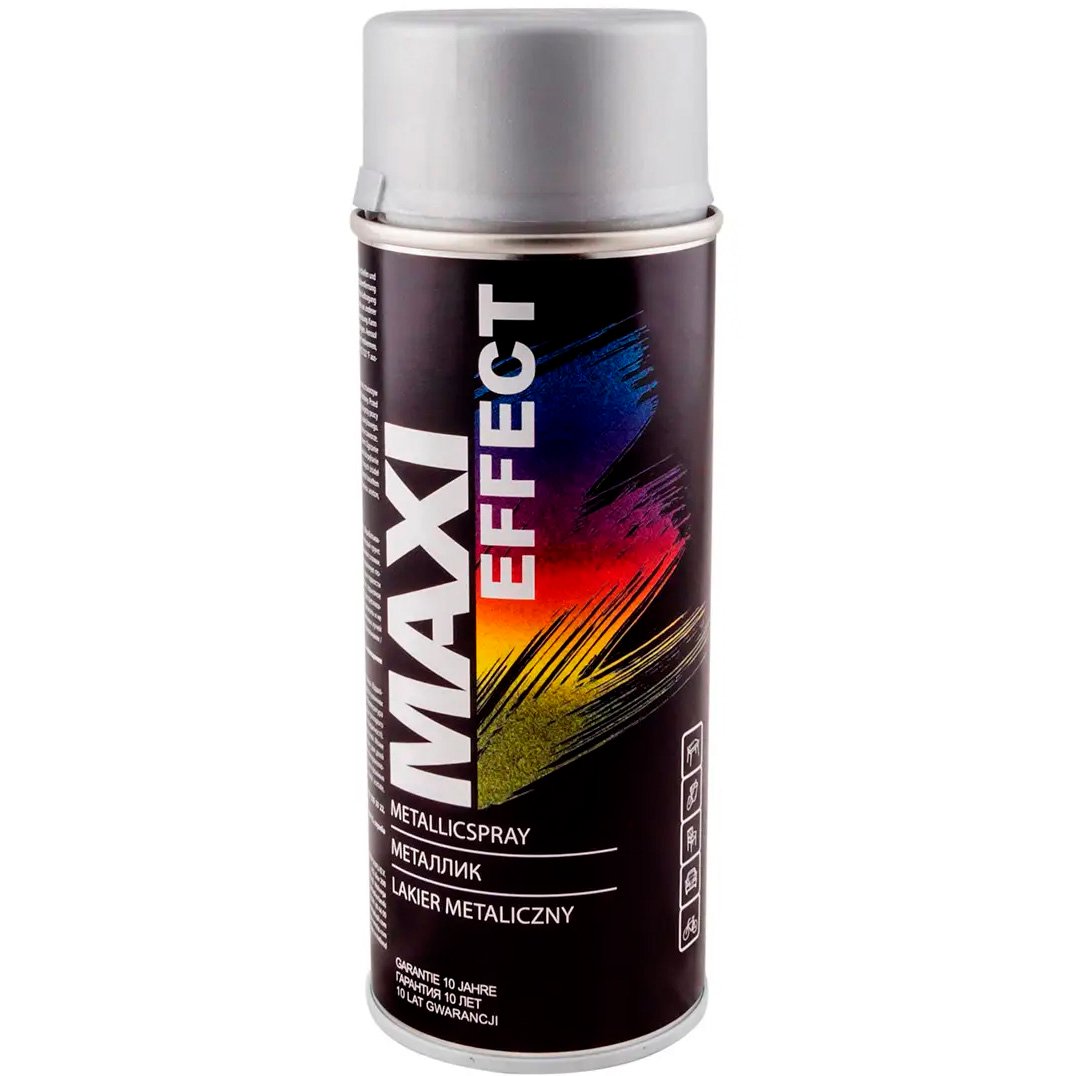 Емаль аерозольна Maxi Color Effect металік срібляста 400 мл - фото 1