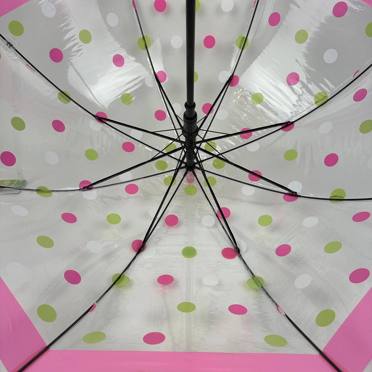 Дитяча парасолька-палиця напівавтомат Rain 75 см рожева - фото 5