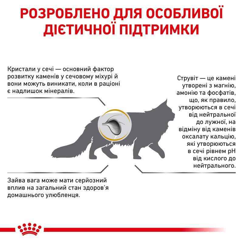 Сухий корм для дорослих кішок схильних до набору зайвої ваги з профілактикою захворювань сечовидільної системи Royal Canin Urinary S / O Moderate Calorie Cat, 0,4 кг - фото 4
