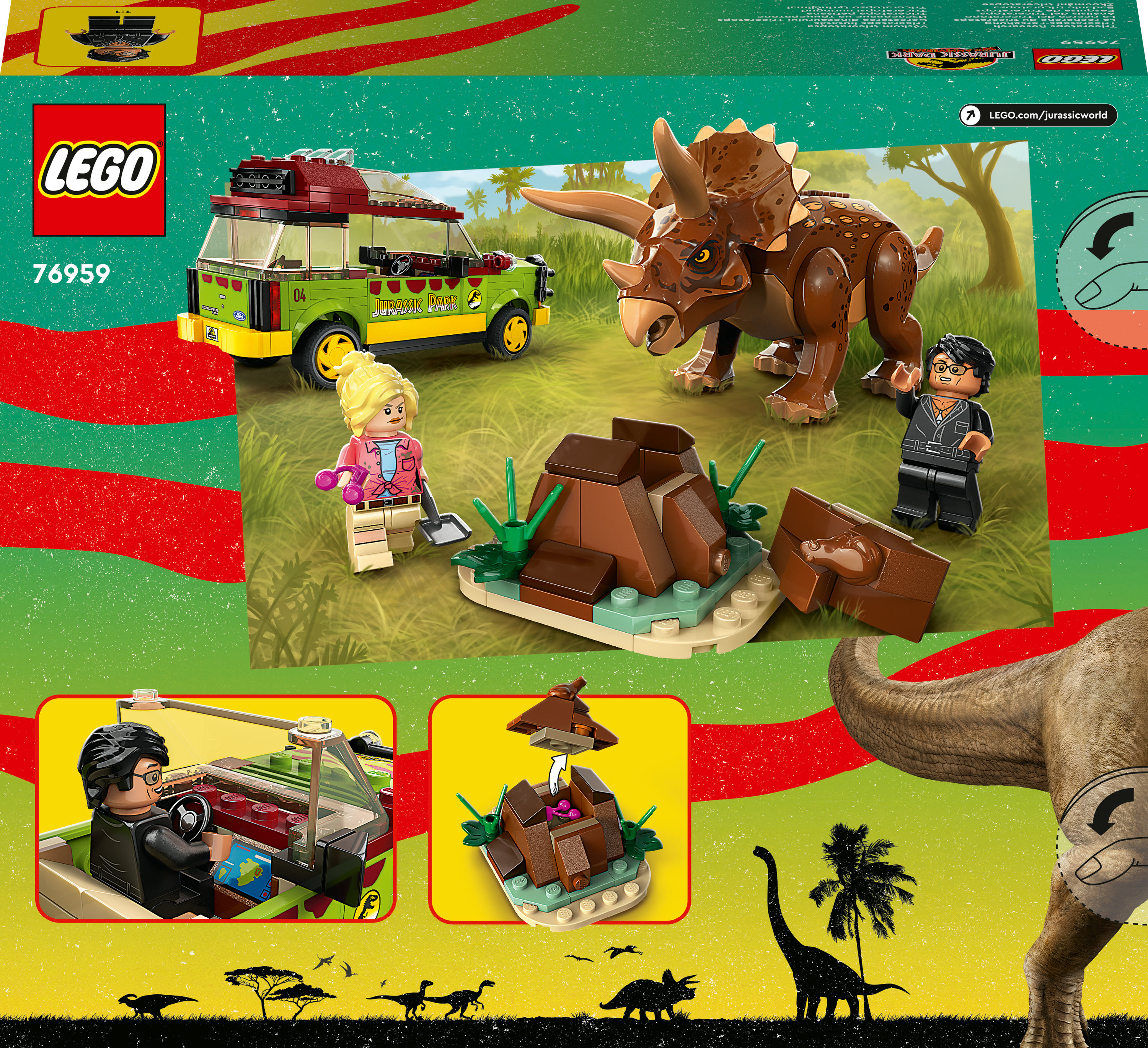 Конструктор LEGO Jurassic World Дослідження трицератопсів, 281 деталь (76959) - фото 8