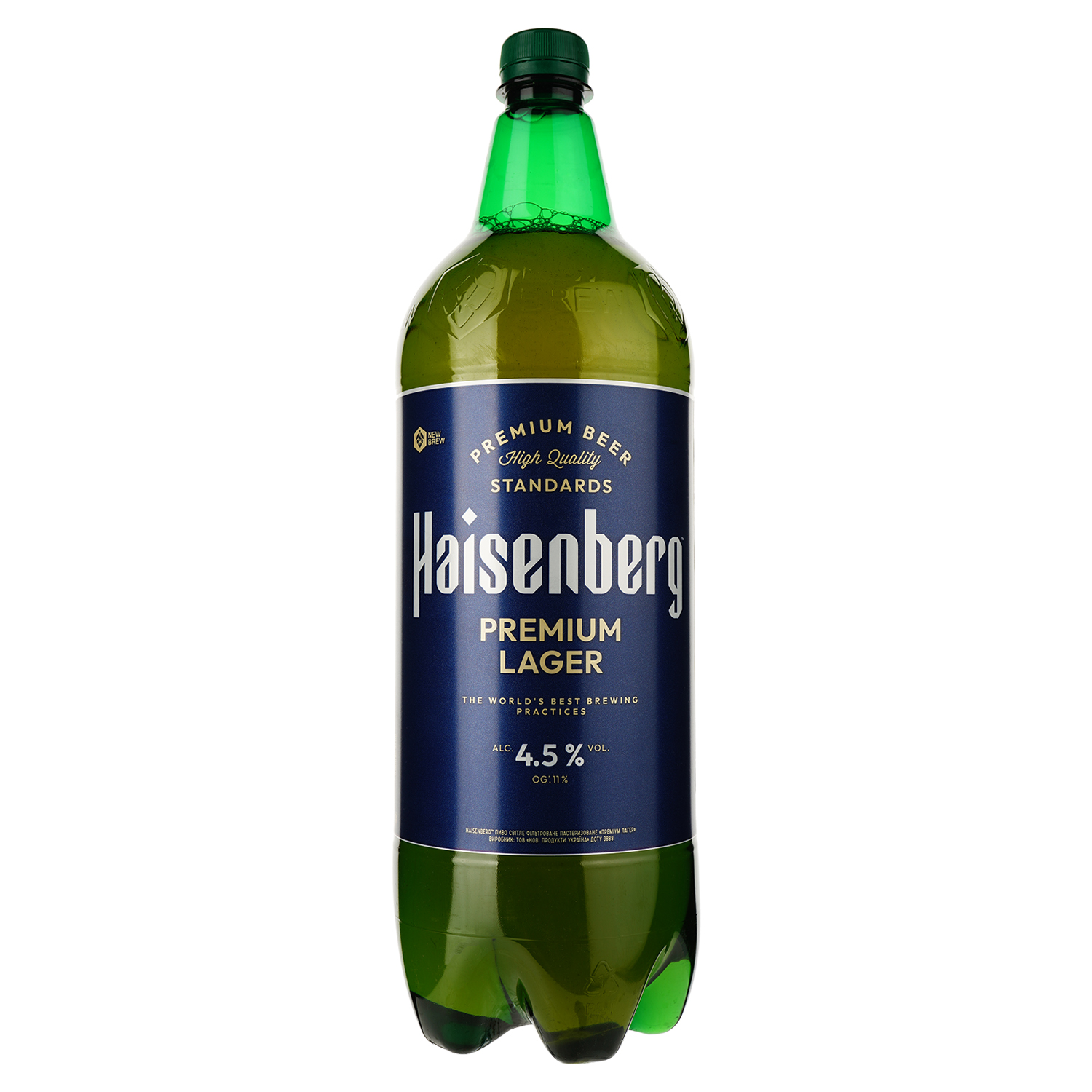 Пиво Haisenberg Premium Lager светлое 4.5% 1.8 л - фото 1