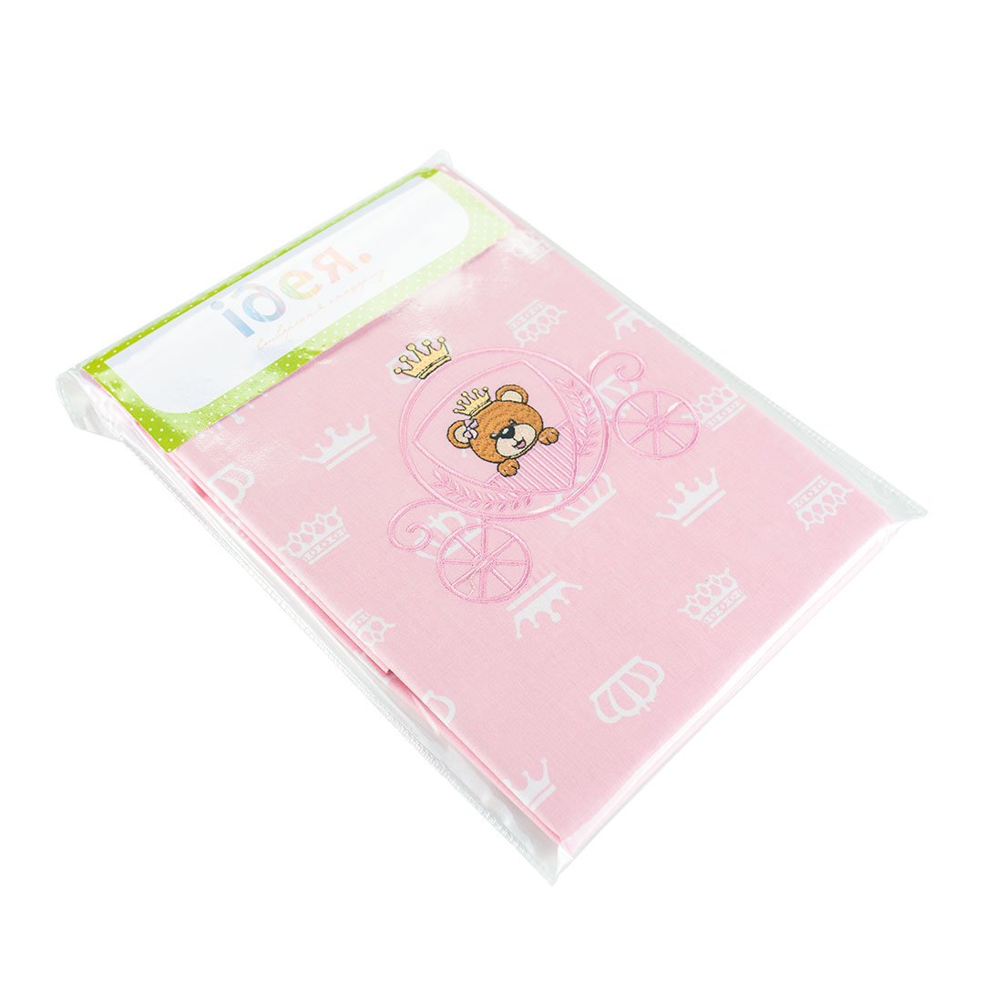 Комплект постельного белья в коляску Papaella, розовый, 80х60 см (8-10446) - фото 5