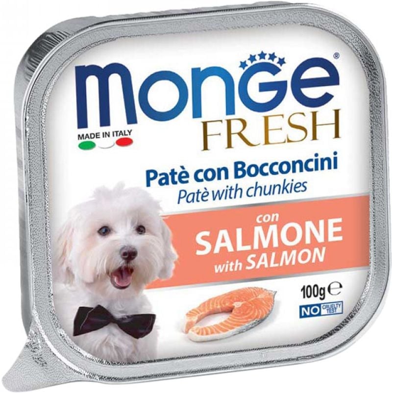 Влажный корм Monge Dog Fresh с лососем, 100 г - фото 1