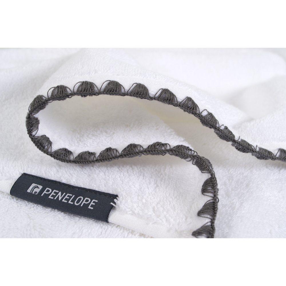 Рушник махровий Penelope, 50 х 100 см, білий з чорним (svt-2000022315135) - фото 3