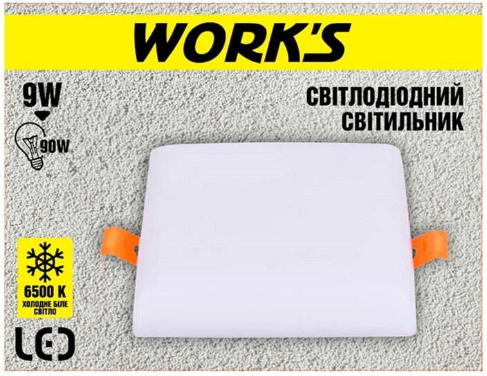 Світильник стельовий Work's LED WAL2202-9W 6500К 9W (125715) - фото 2