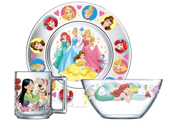 Набір дитячого посуду ОСЗ Disney Принцеси, 3 предмети (18с2055 ДЗ Принцессы) - фото 1