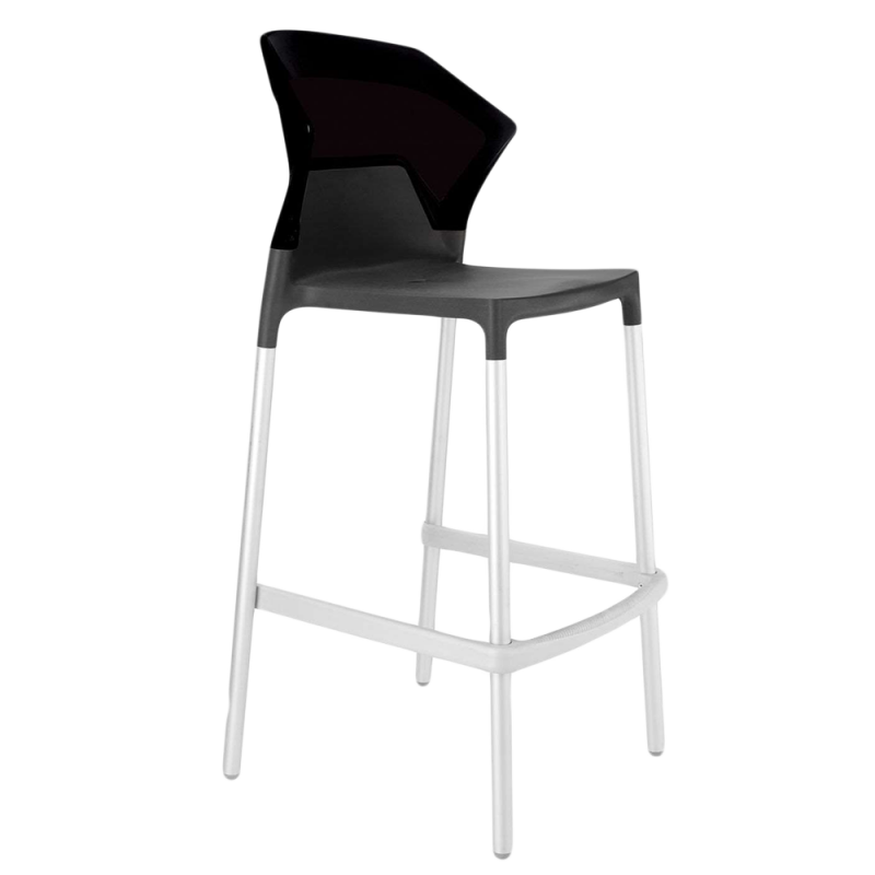 Барный стул Papatya Ego-S, серый с белым (4823052300517) - фото 1