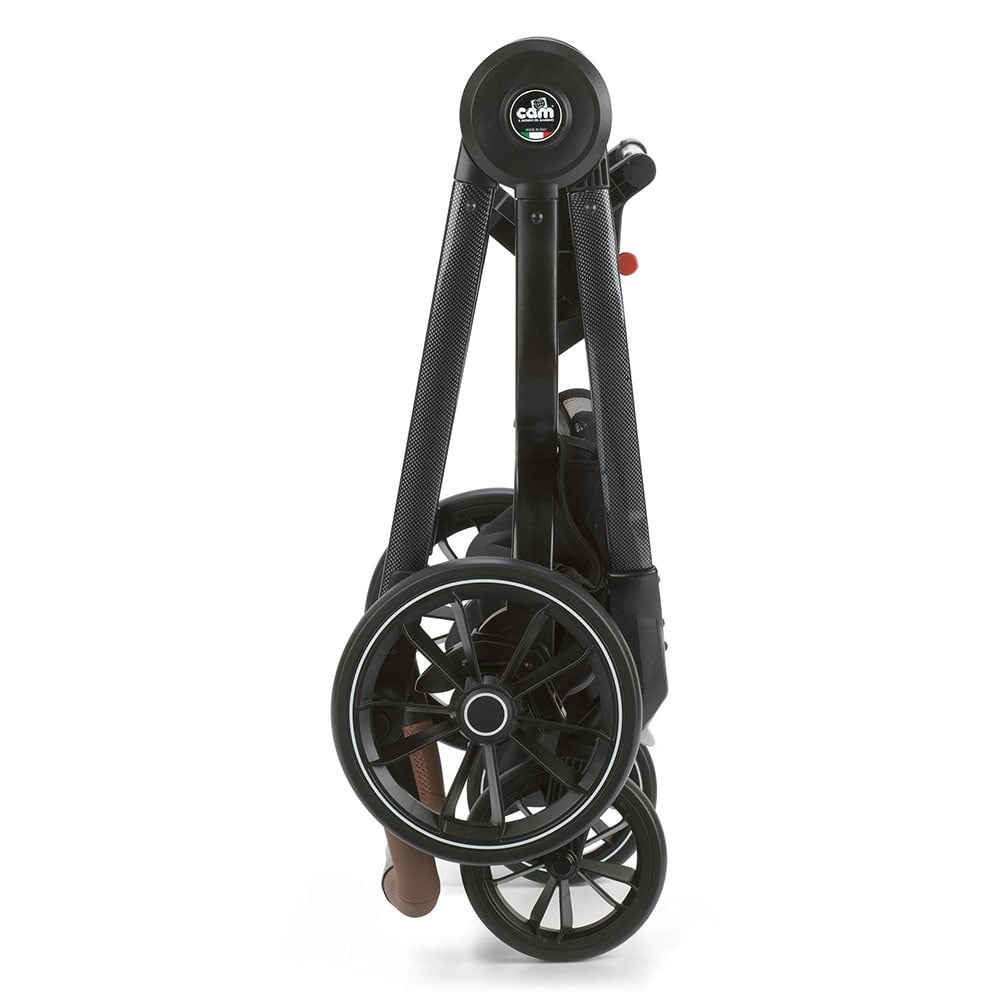 Универсальная коляска Cam Techno Soul 4Seasons 3в1, рама черный карбон, бежевый (805T/V98/982/728K) - фото 3