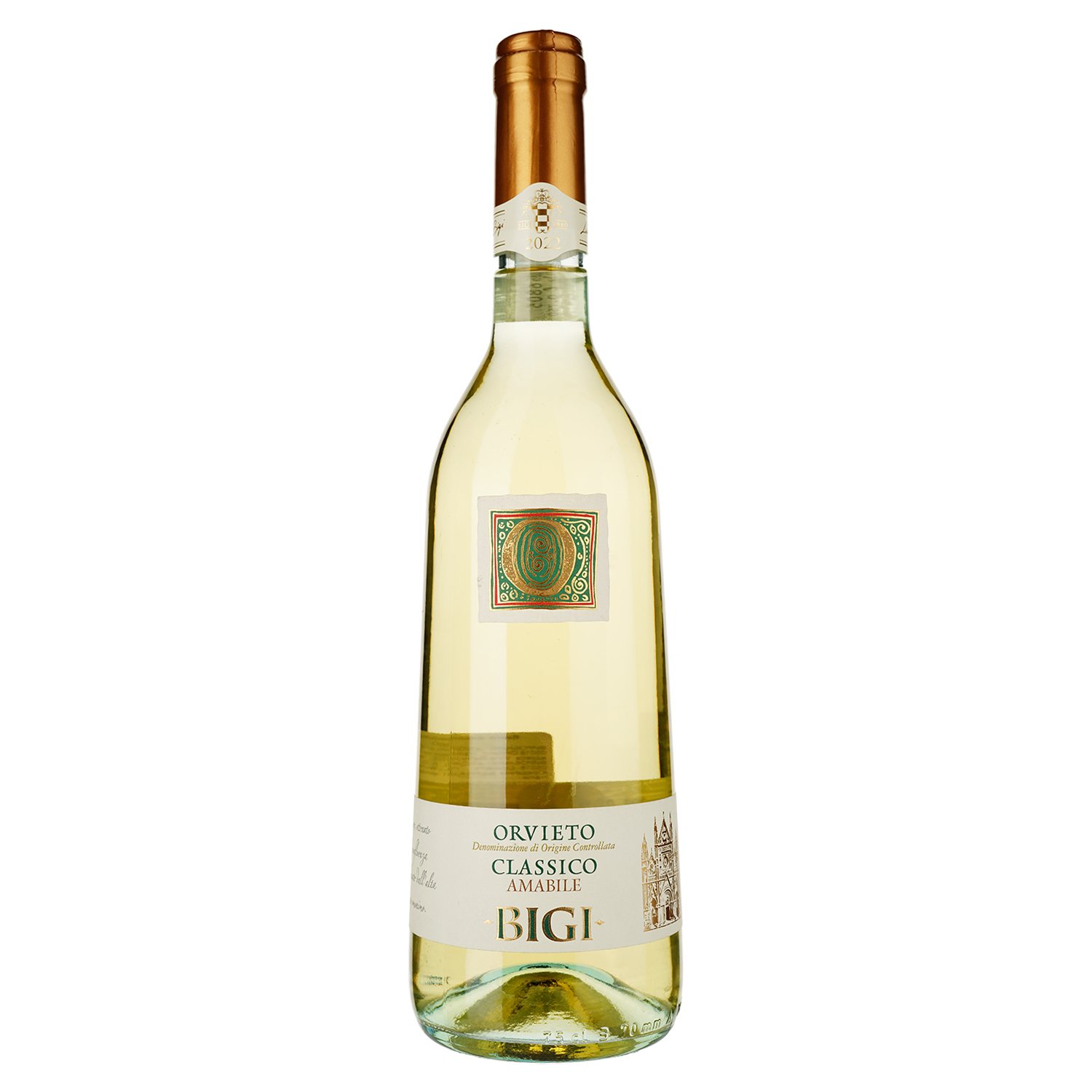 Вино Bigi Orvieto Classico Amabile, белое, полусладкое, 0,75 л - фото 1