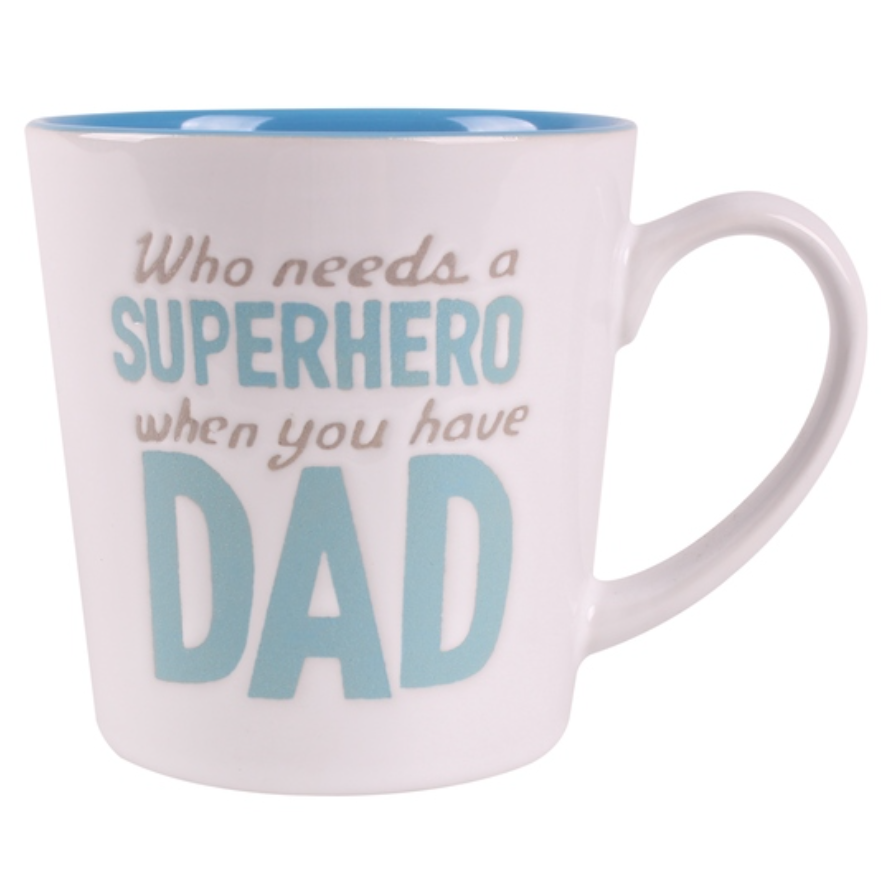 Чашка Limited Edition Super Dad, 390 мл, белый с синим (HTK-041) - фото 1