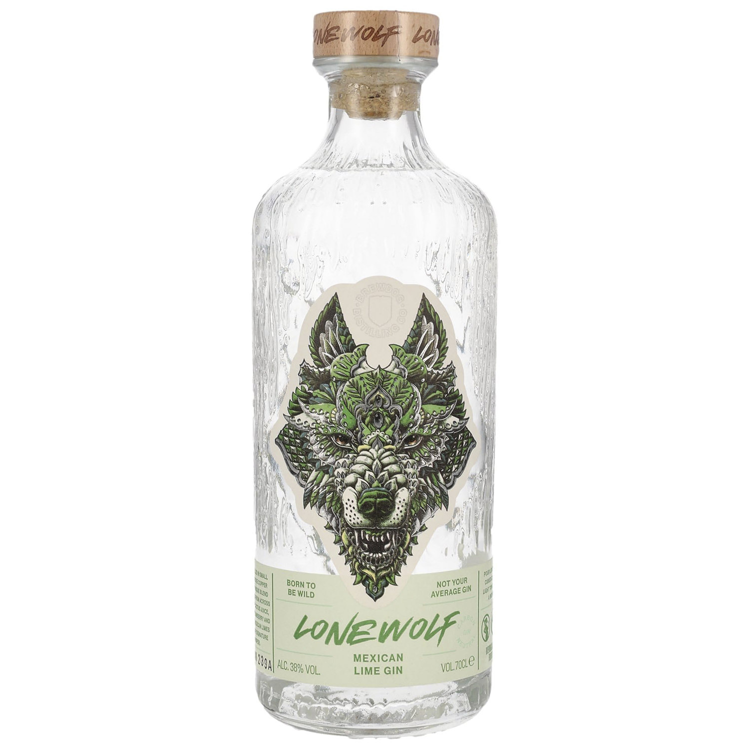 Джин BrewDog LoneWolf Mexican Lime &amp; Cactus Gin 38% 0.7 л - фото 1