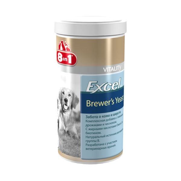 Пивные дрожжи для собак и котов 8in1 Excel Brewers Yeast, 330 г, 780 шт. (660894 /115717) - фото 1