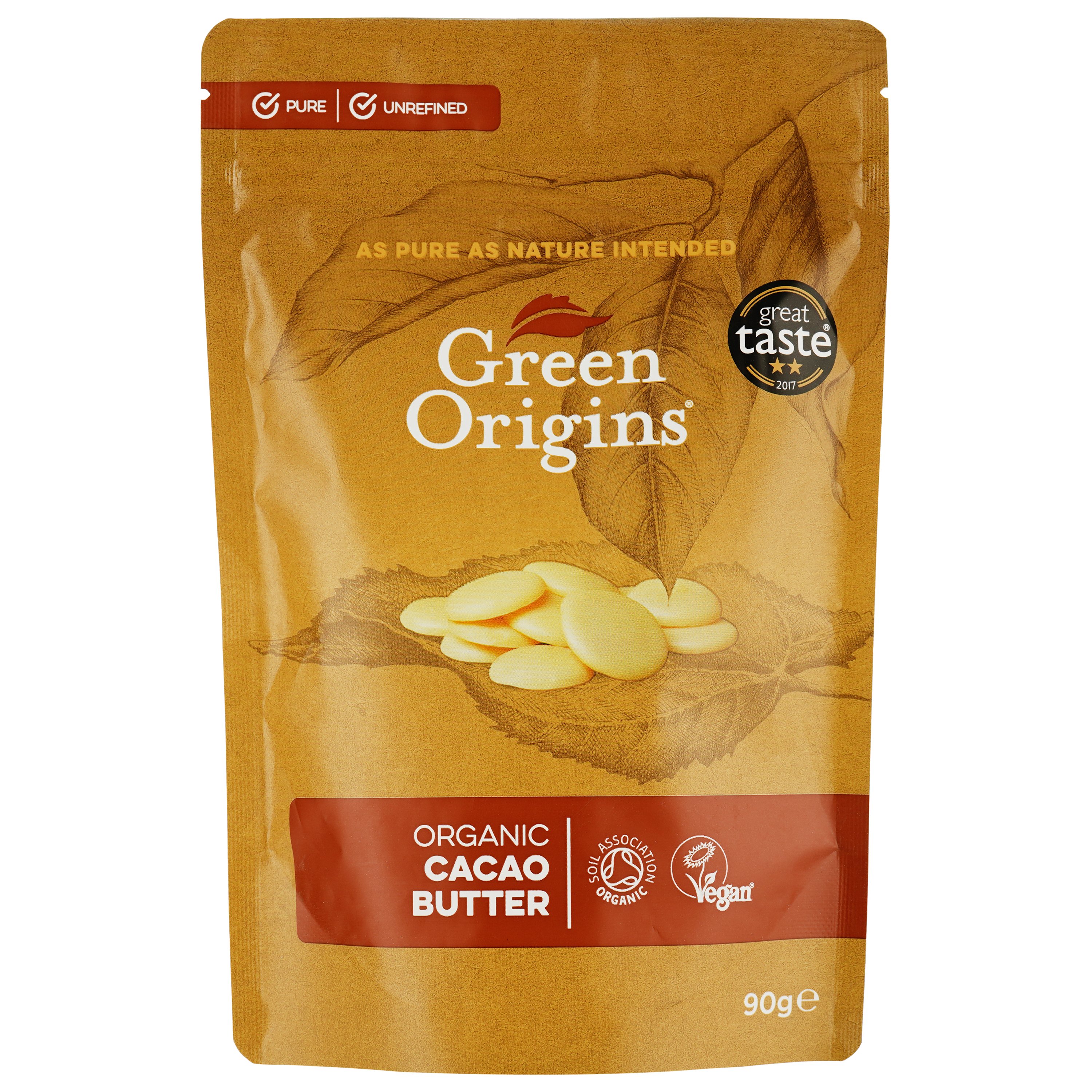 Какао-масло Green Origins, органическое, 90 г - фото 1