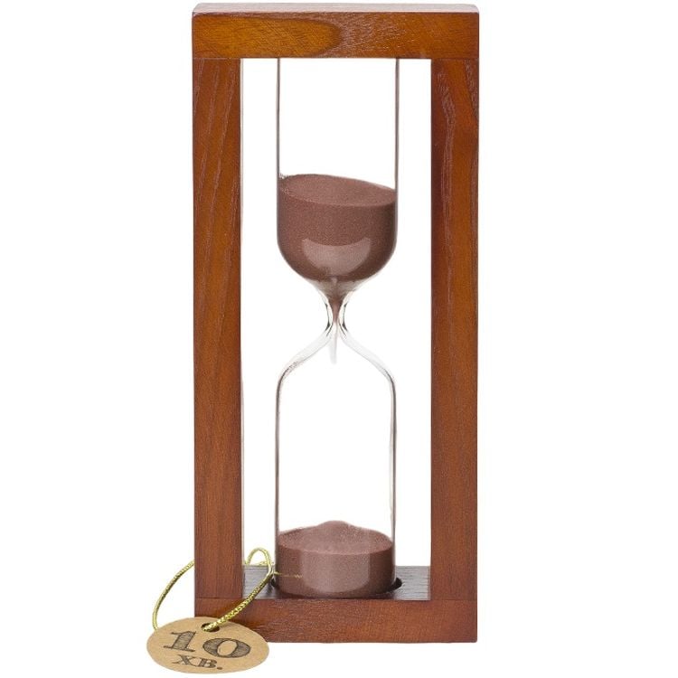 Песочные часы настольные Стеклоприбор 4-27, 10 минут, коричневые (300586) - фото 1