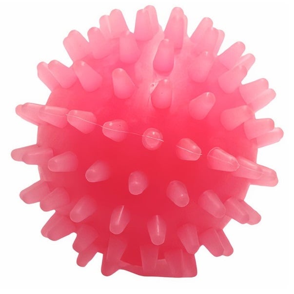 Іграшка для собак Fox М'яч із шипами, з ароматом ванілі, 6 см, червона - фото 1