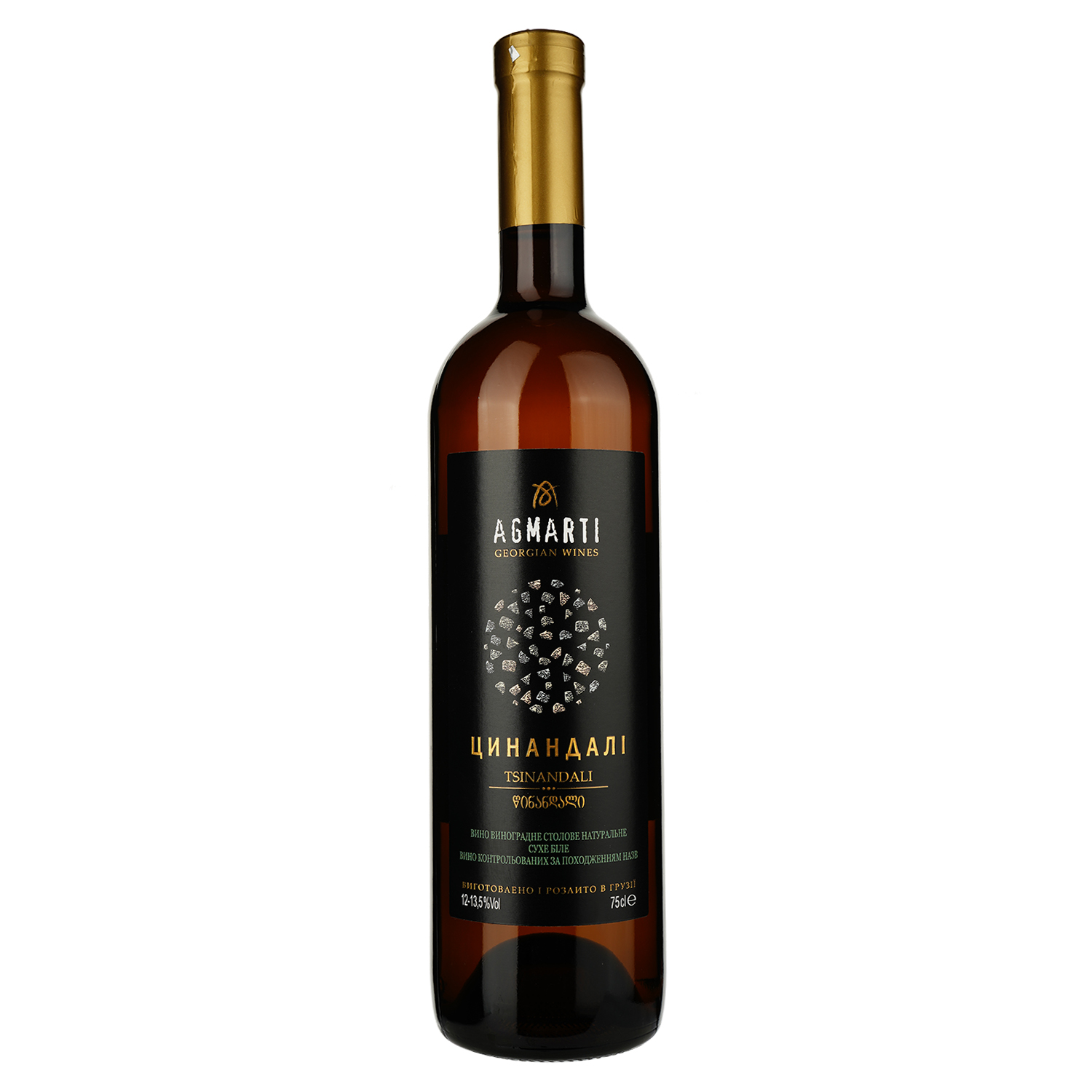 Вино Agmarti Цинандали, белое, сухое, 13%, 0,75 л (34709) - фото 1