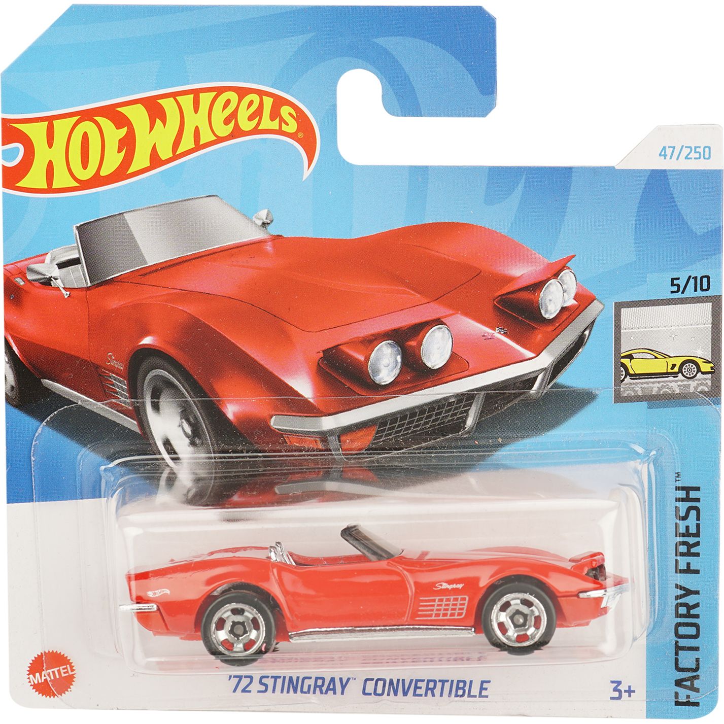 Базова машинка Hot Wheels Factory Fresh 72 Stingray Convertible червона (5785) - фото 1