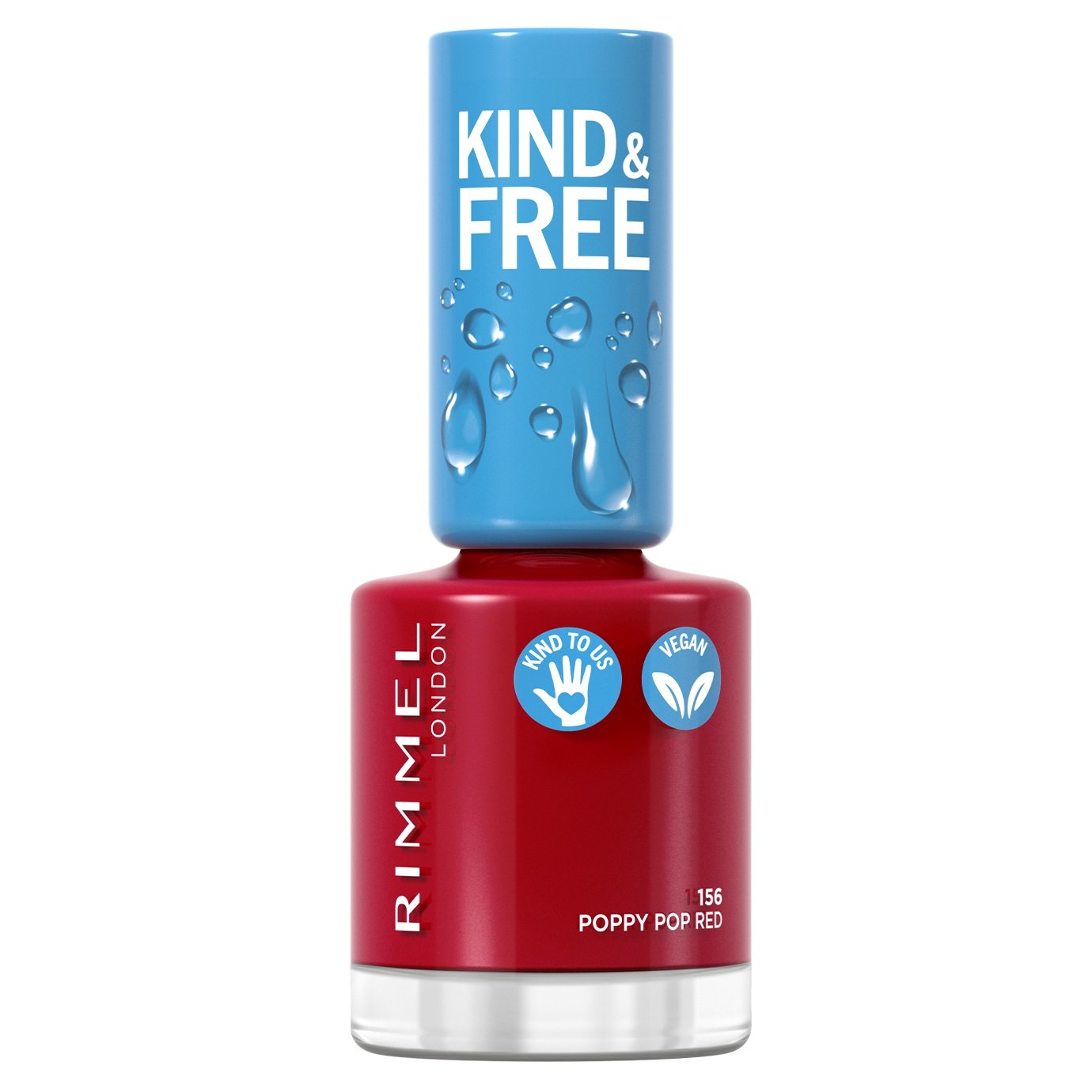 Лак для ногтей Rimmel Kind&Free, тон 156 (Poppy Pop Red), 8 мл (8000019959404) - фото 1