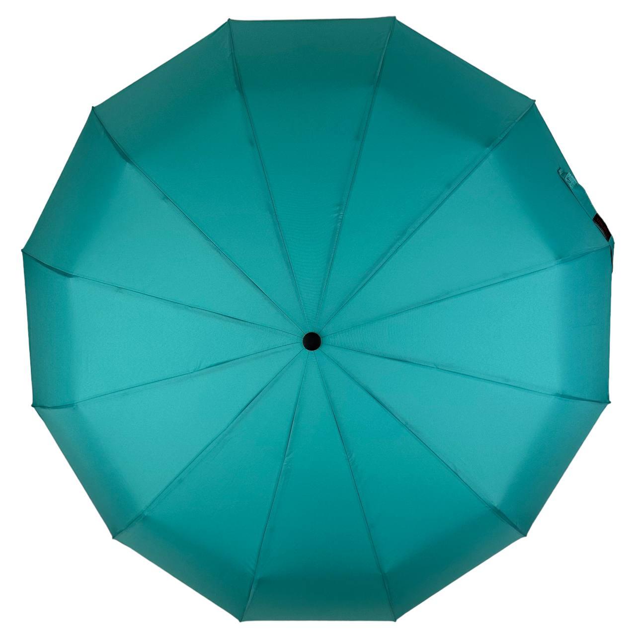 Складной зонтик полный автомат Toprain 105 см бирюзовый - фото 5