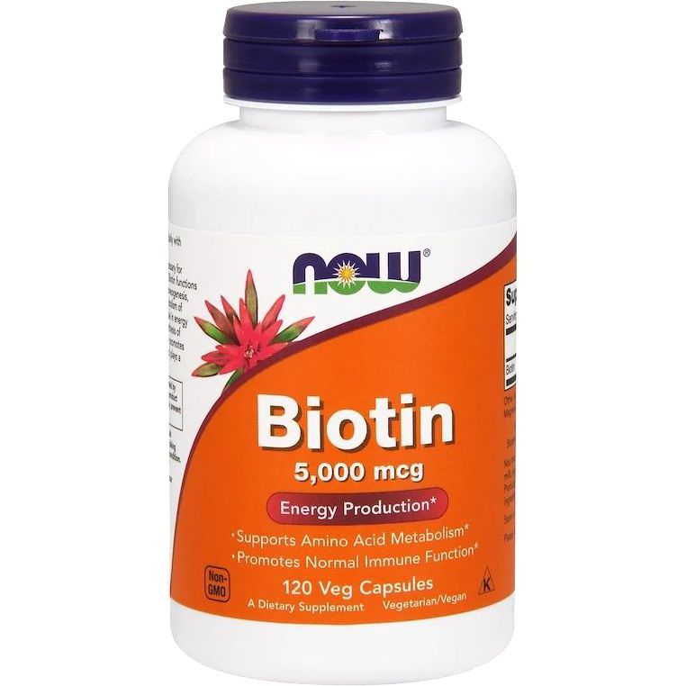 Биотин Now Foods Biotin 5000 мкг 120 капсул - фото 1