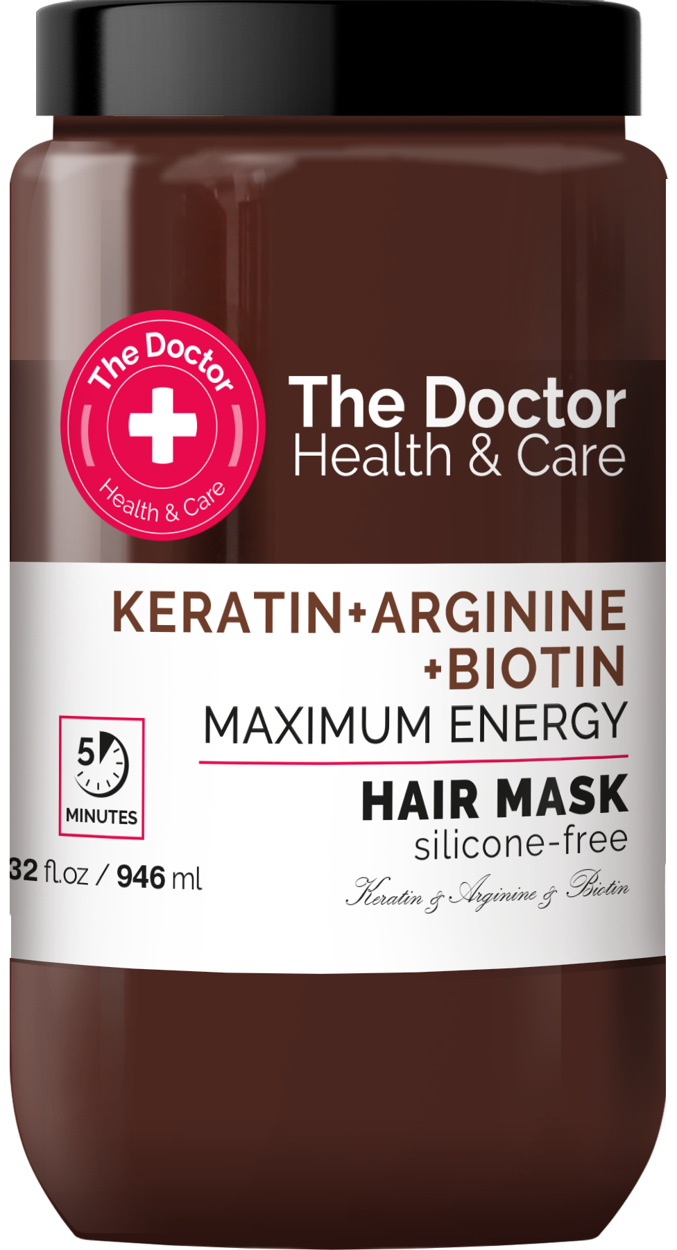 Маска для волос The Doctor Health&Care Keratin + Arginine + Biotin Maximum Energy Hair Mask, 946 мл - фото 1