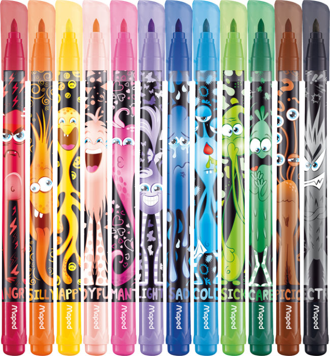 Фломастери Maped Color Peps Monster, 12 кольорів, 12 шт. (MP.845400) - фото 2