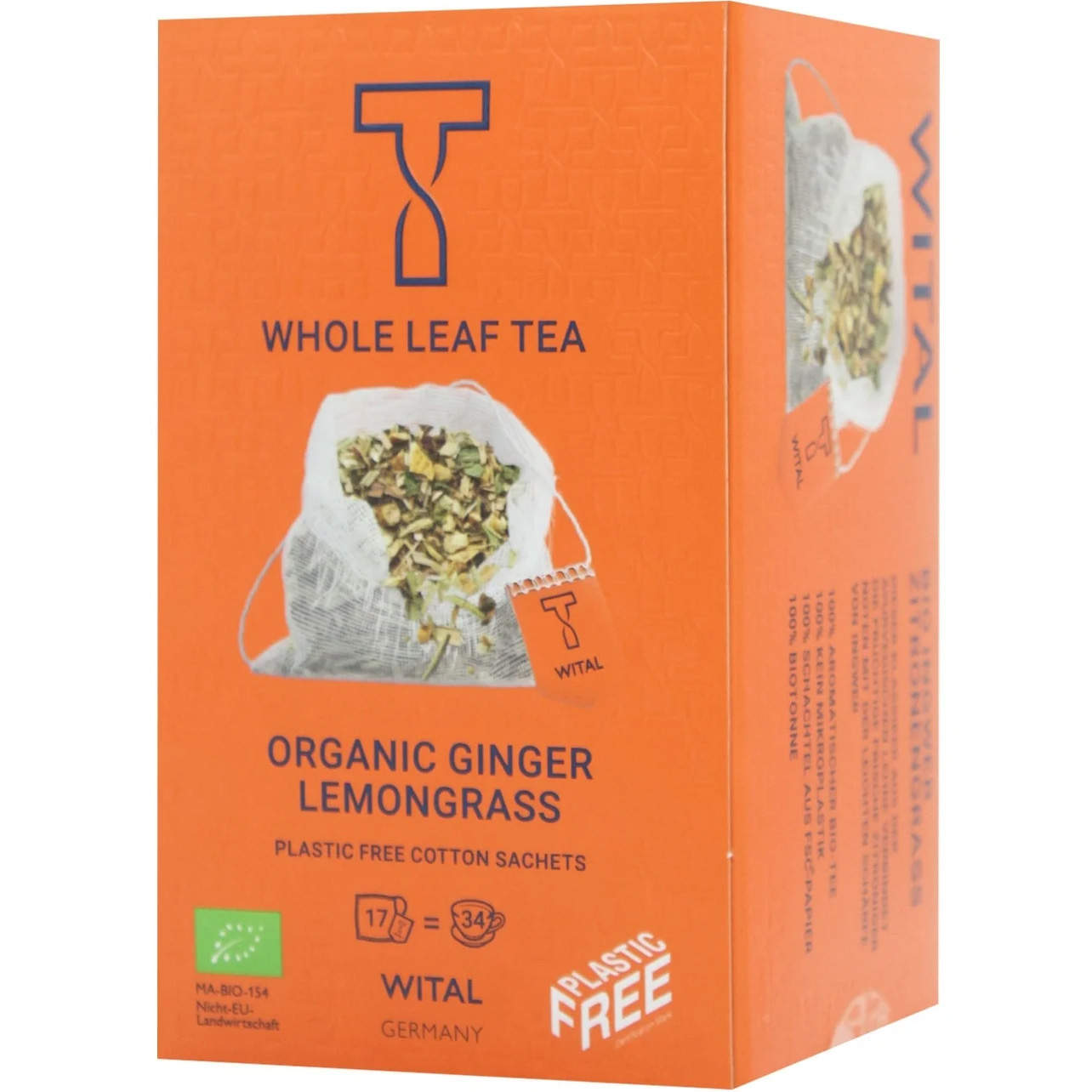 Чай трав'яний Wital Organic Ginger Lemongrass органічний 17 пакетиків 42.5 г - фото 1