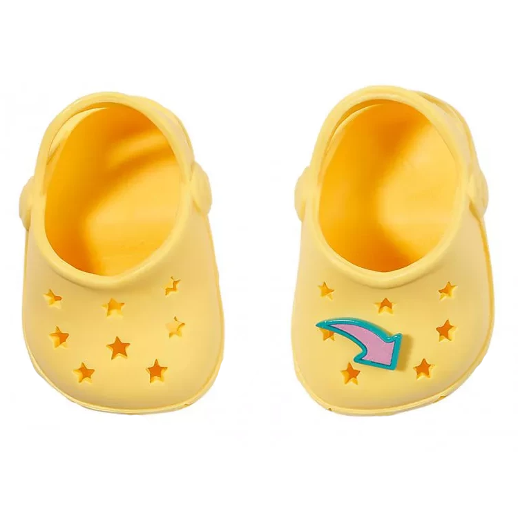 Взуття Baby Born Cандалі зі значками для ляльки, жовті, 43 см (831809-3) - фото 1