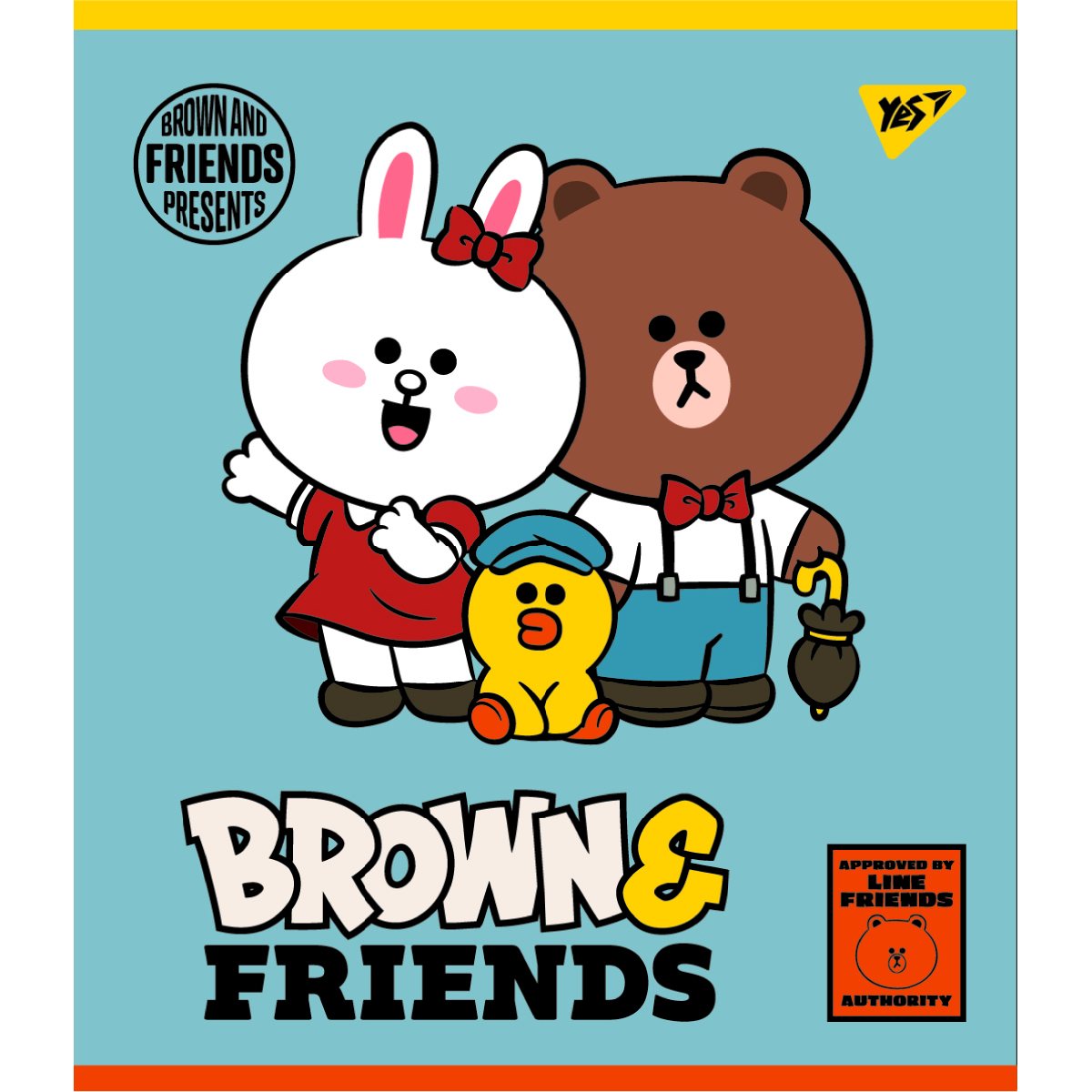 Набір зошитів Yes Line Friends А5 в клітинку 48 аркушів 5 шт. (766867) - фото 2