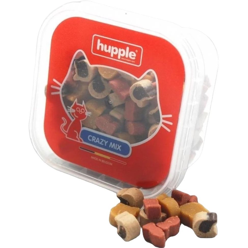 Лакомства для кошек Hupple Softy Crazy Mix Cat со вкусом лосося, индейки и говядины 80 г - фото 1