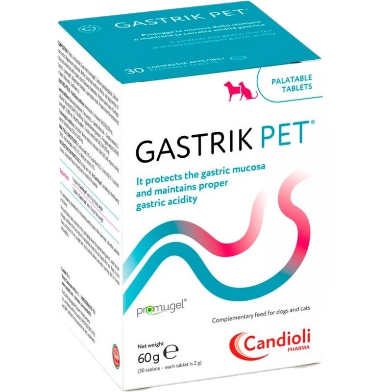 Гастропротектор для котів і собак Candioli Gastrik Pet 30 таблеток (PAE6355) - фото 1