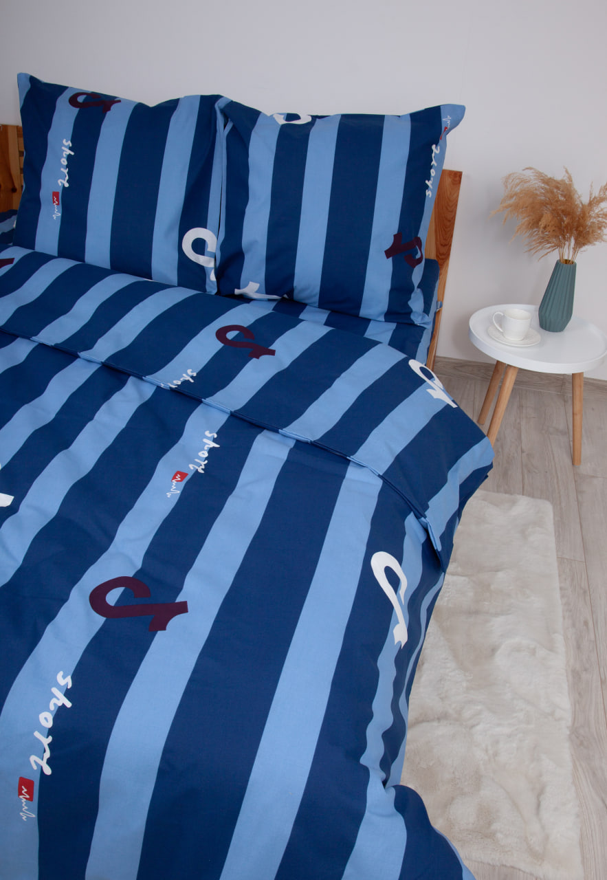 Комплект постільної білизни ТЕП Soft dreams Line Blue двоспальний синій (2-03858_26457) - фото 4