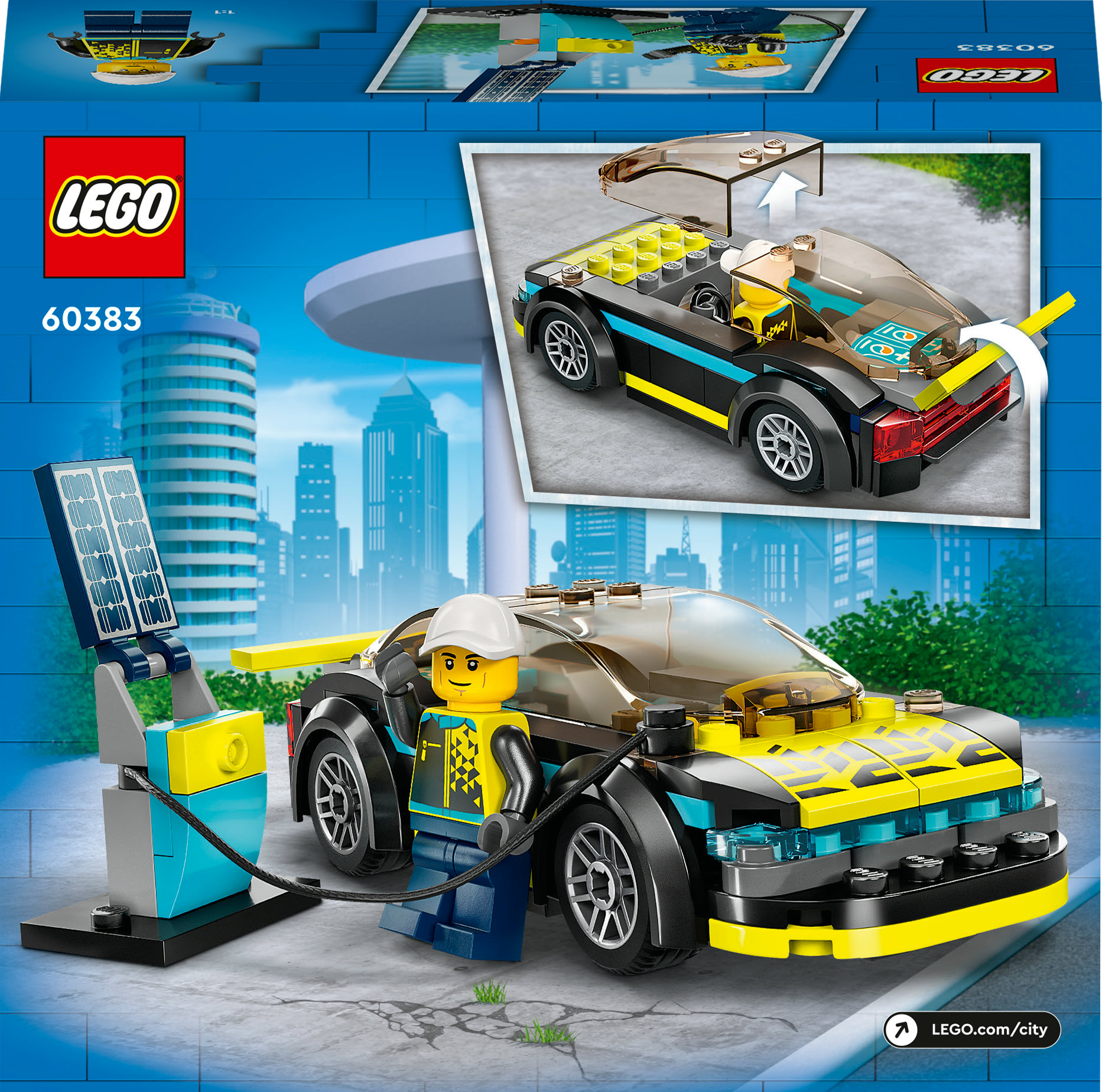 Конструктор LEGO City Электрический спортивный автомобиль, 95 деталей (60383) - фото 8