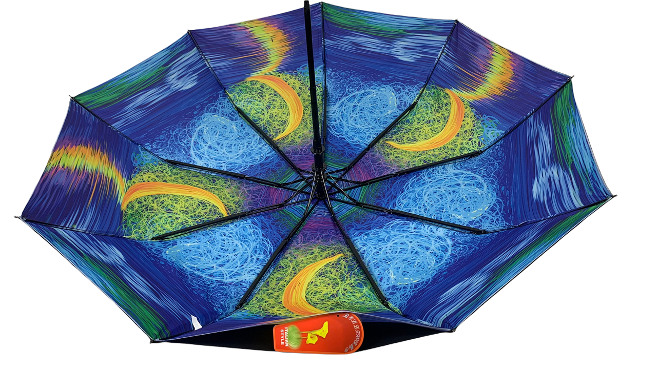 Жіноча складана парасолька напівавтомат Bellissima 99 см чорна - фото 4