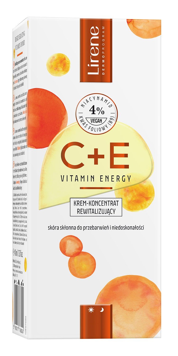 Відновлювальний крем для обличчя Lirene C+E Vitamin Energy Cream 40 мл - фото 2