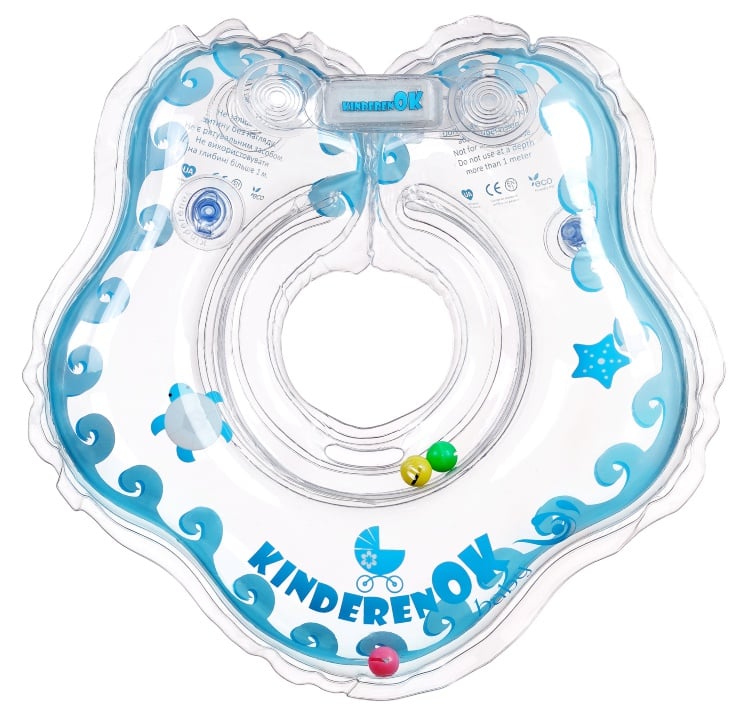 Круг для купания KinderenOK Baby Капелька с погремушкой, голубой (204238_05) - фото 3