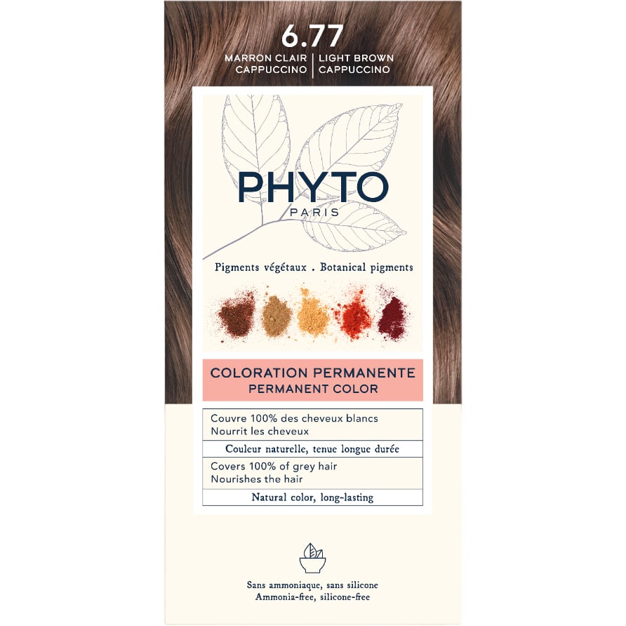 Крем-фарба для волосся Phyto Phytocolor, відтінок 6.77 (світло-каштановий капучино), 112 мл (РН10010) - фото 1