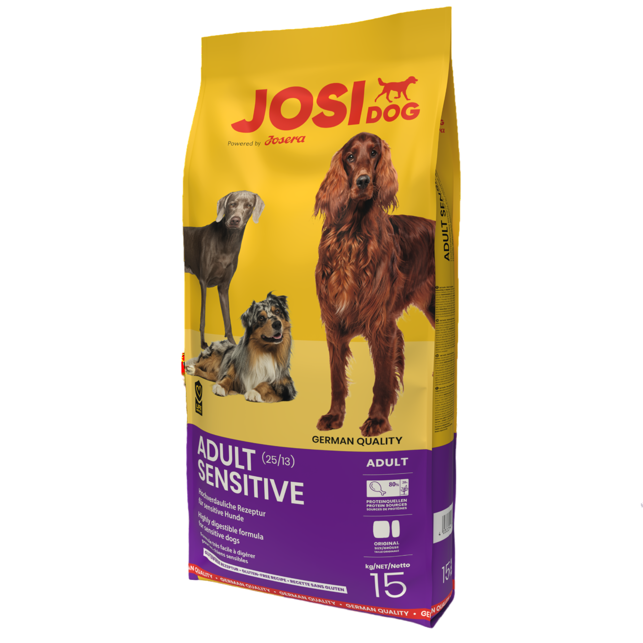 Сухий корм для собак з чутливим травленням Josera JosiDog Adult Sensitive, з м'ясом домашньої птиці, 15 кг - фото 1