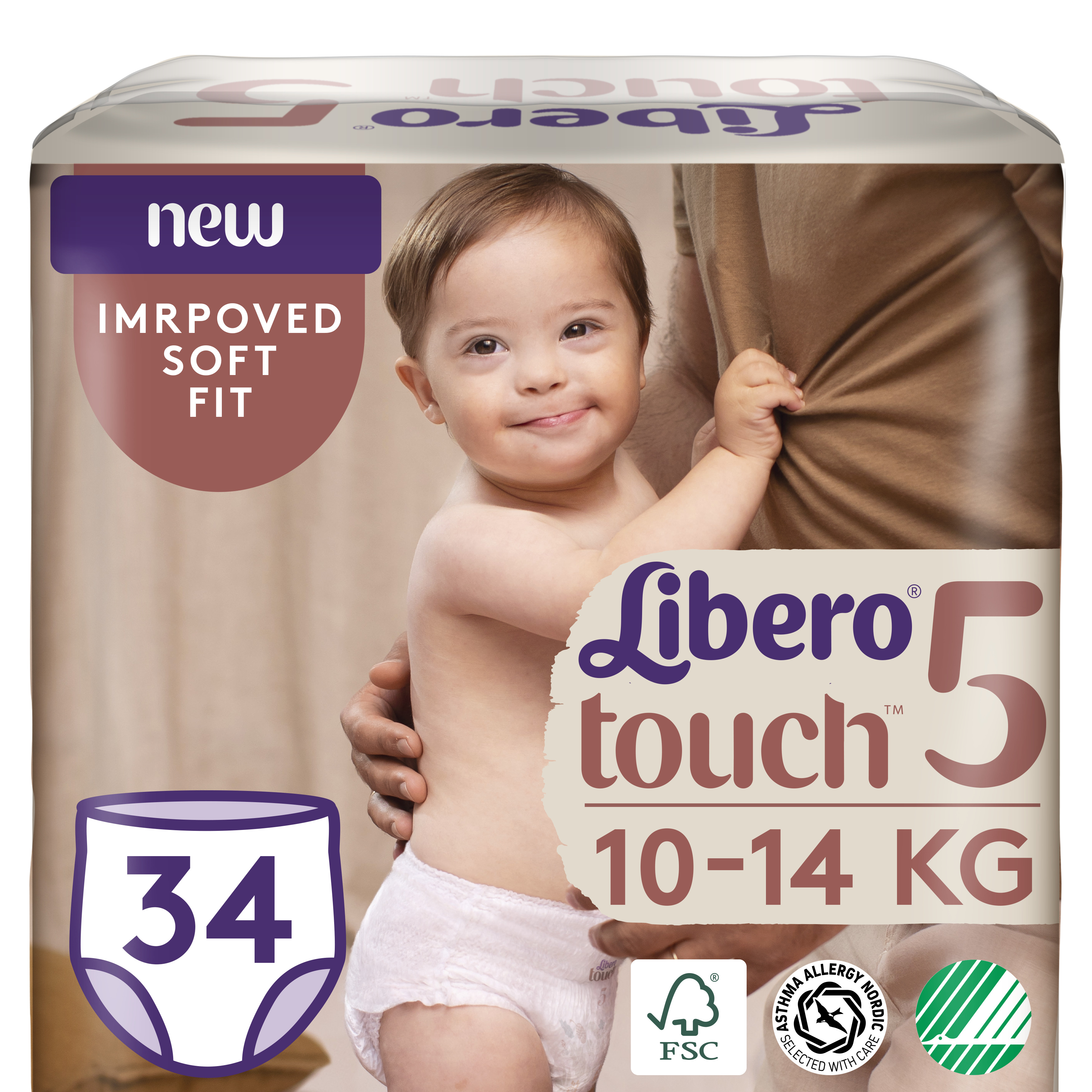 Подгузники-трусики Libero Touch Pants 5 (10-14 кг), 34 шт. - фото 1