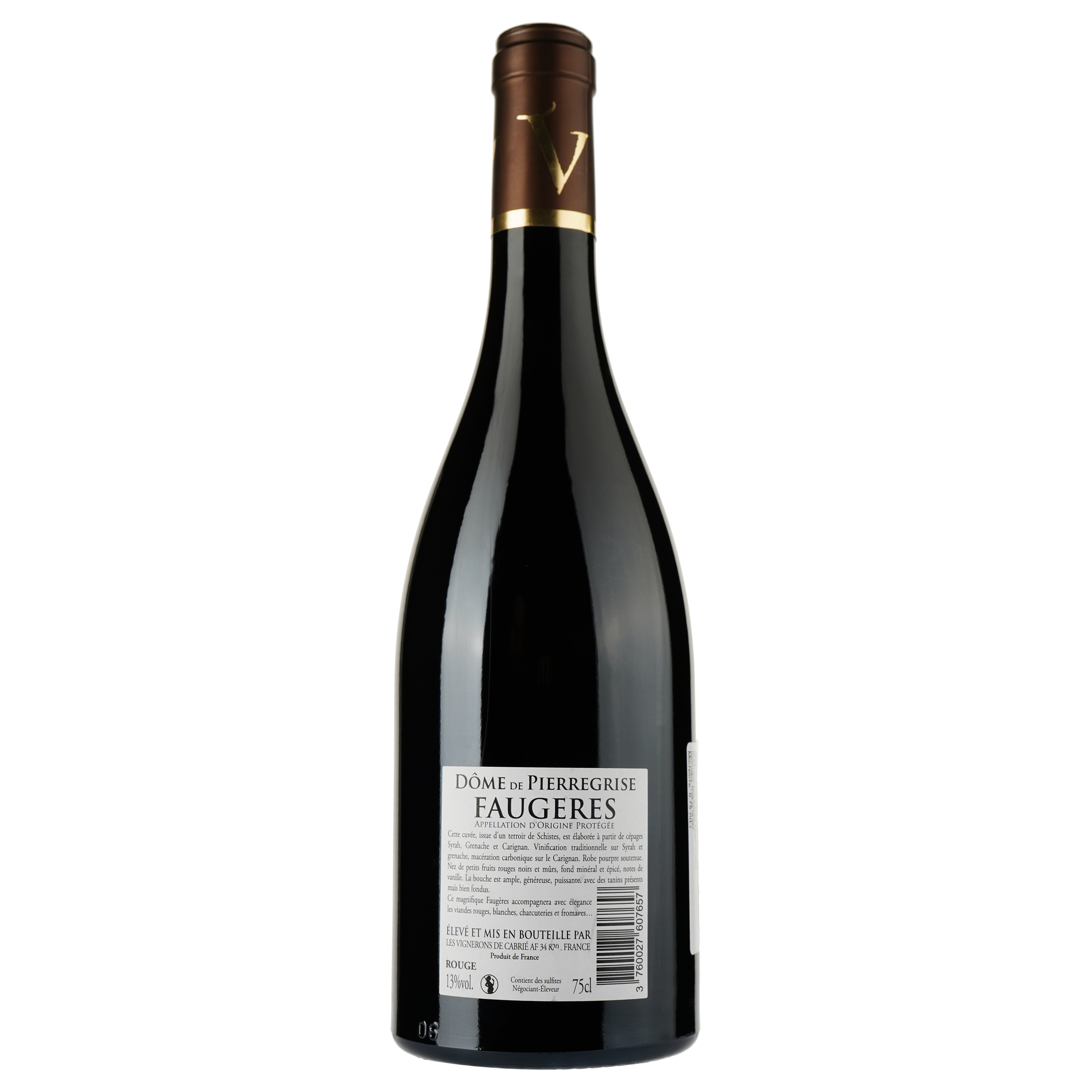 Вино Dome de Pierregrise Rouge 2020 AOP Faugeres, червоне, сухе, 0.75 л - фото 2