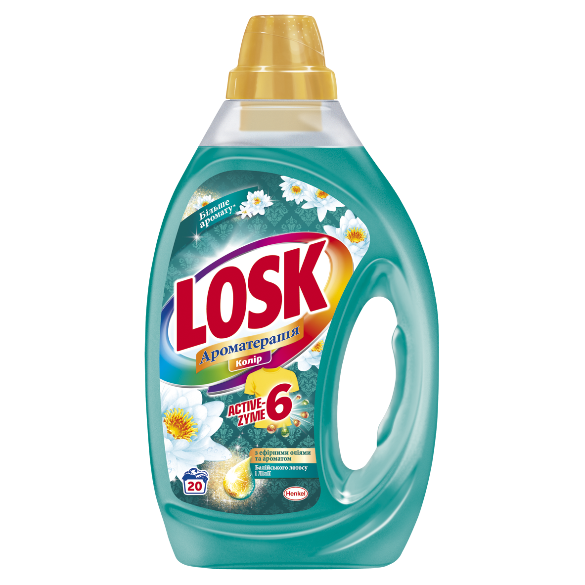 Гель для стирки Losk Color Ароматерапия с эфирными маслами и ароматом Балийского лотоса и лилии, 1 л (793037) - фото 1