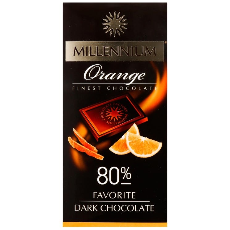 Шоколад чорний Millennium Favorite Orange 80%, 100 г (911059) - фото 1