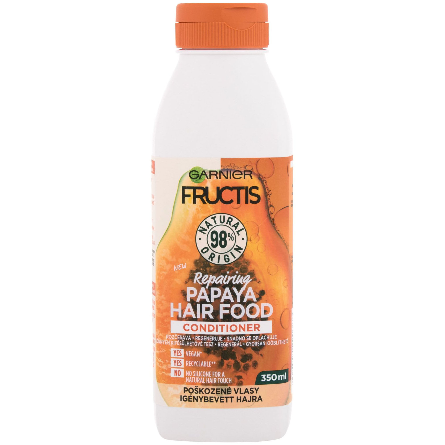 Кондиціонер Garnier Fructis Hair Food Papaya для пошкодженого волосся 350 мл - фото 1